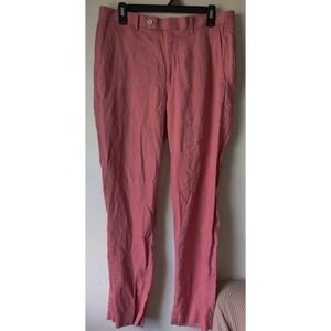 Lauren Ralph Lauren Men's 100% Linen Pants Salmon/Pink Size 33x32 Lightweight